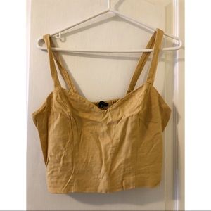 Mustard yellow crop tank top Dynamite
